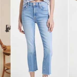 Mother Denim The Insider High Rise Crop Step Fray Bootcut Jeans size 29